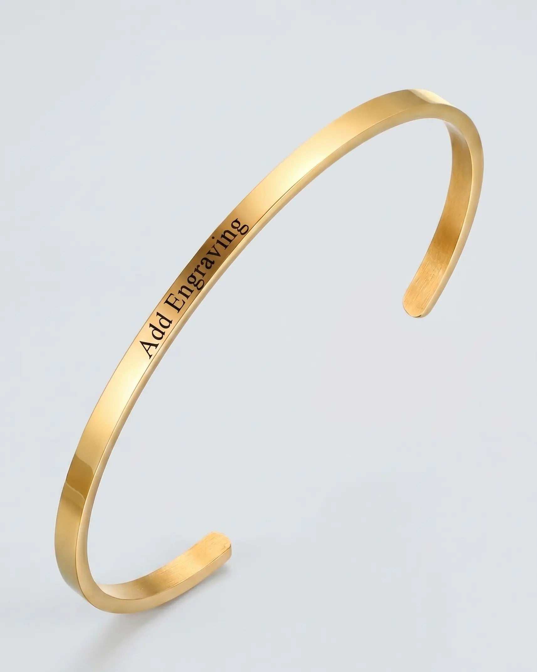 Personalize Your Name 3.5mm Cuff Bangle -  Fashion Bangle by BLINGLANE