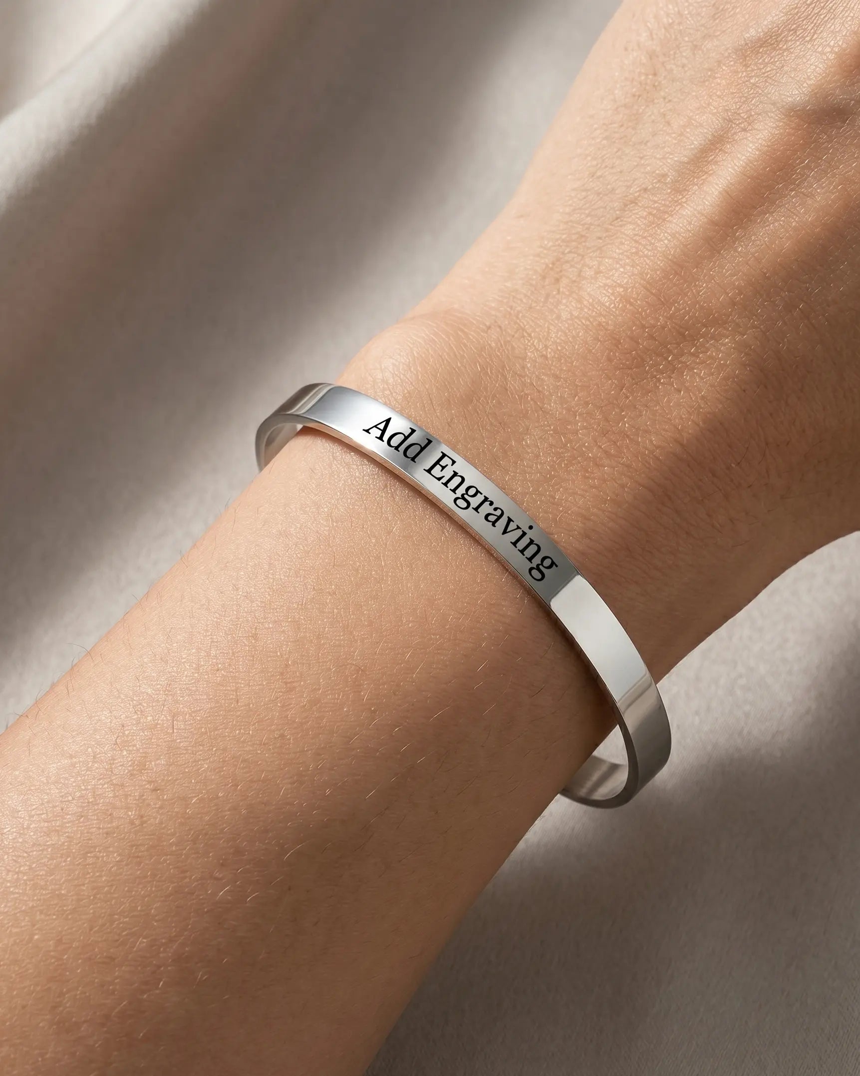 Personalize Your Name 6 mm Cuff Bangle -  Fashion Bangle by BLINGLANE