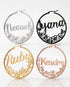 Personalize Your Name & Birth Flower Hoop Earrings - Tailor -  Fashion Earrings by BLINGLANE