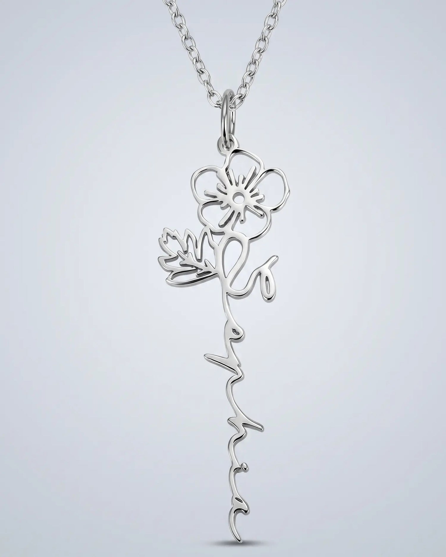 Personalize Your Name &amp; Birth Flower Necklace-Tailor -  Fashion Necklace by BLINGLANE