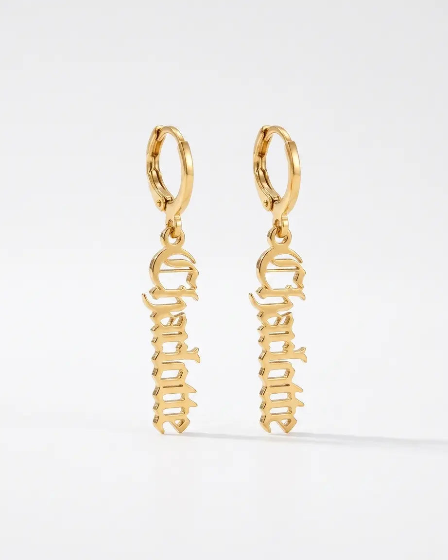 Personalize Your Name Earrings- Tailor -  Fashion Earrings by BLINGLANE