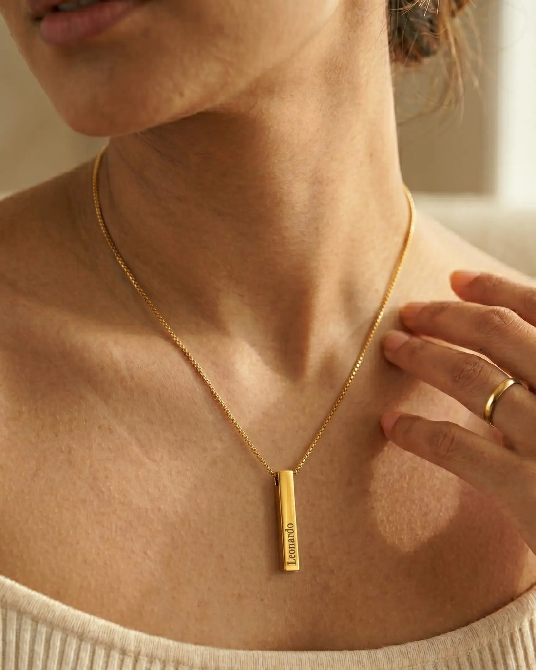 Personalize Your Name Vertical Bar Necklace -  Fashion Necklace by BLINGLANE