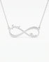 Personalize Your Names Infinity Necklace -  Silver Necklace by BLINGLANE