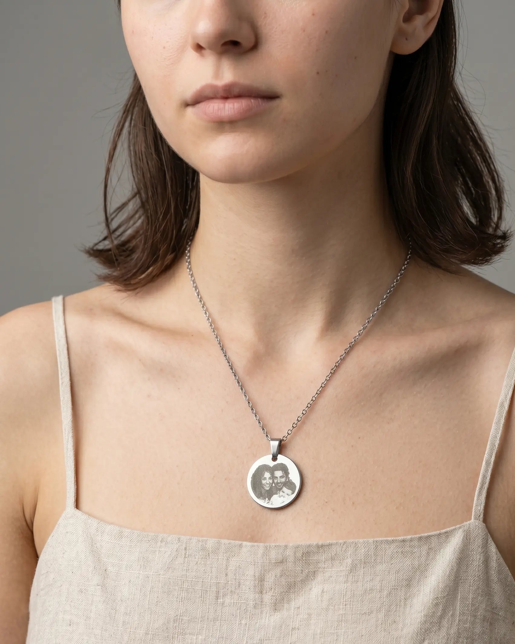 Personalize Your Photo &amp; Message Engraved Necklace -  Fashion Necklace by BLINGLANE