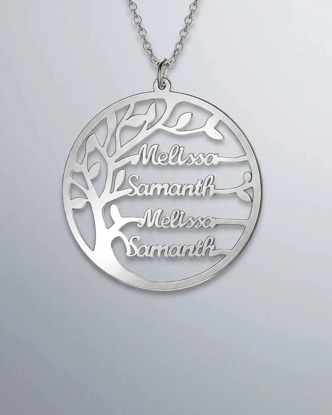 Personalize Your Tree of Life Silver Necklace -  Silver Necklace by BLINGLANE