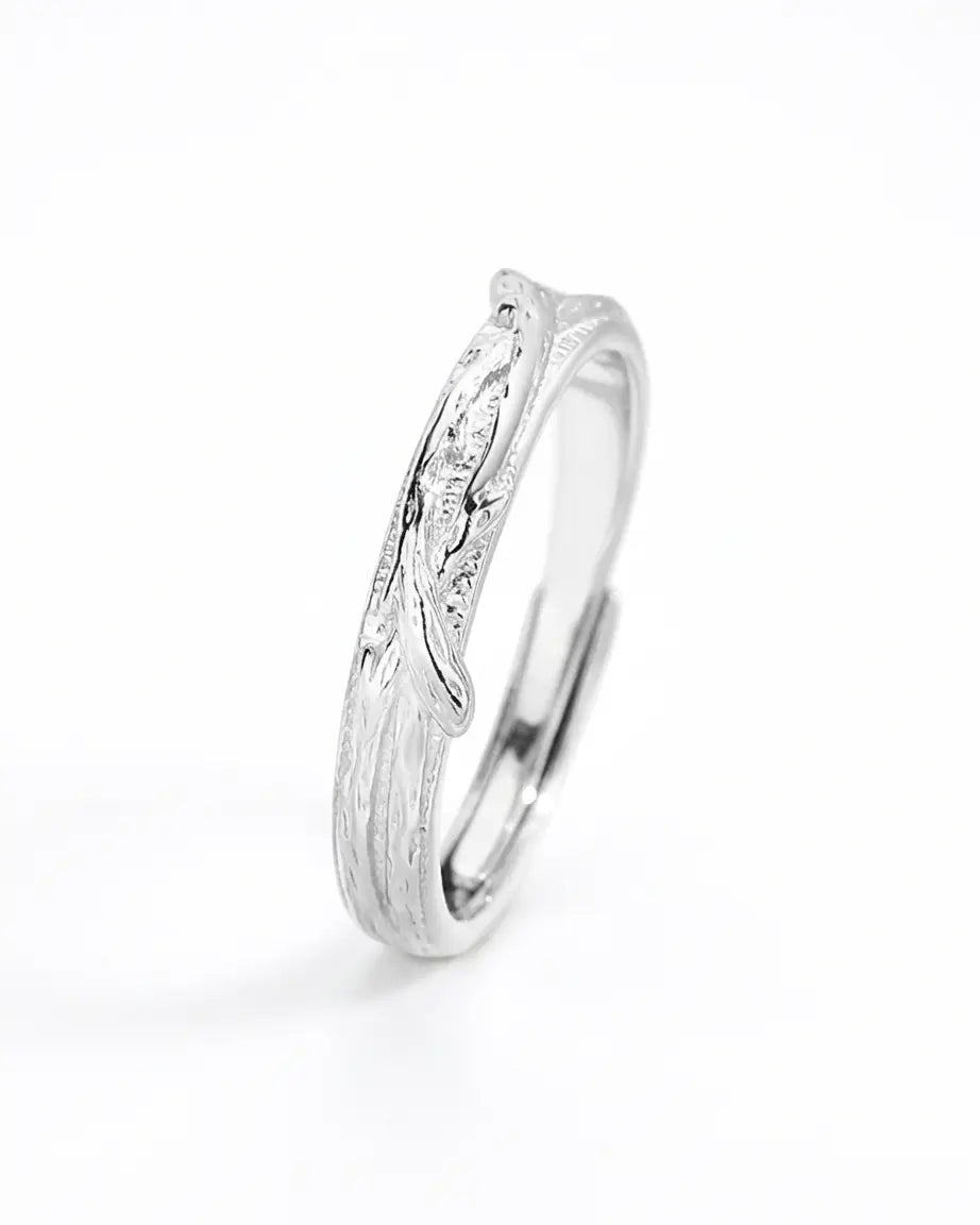 Petals Of Promise Forever Love Bands -  Silver Ring by BLINGLANE