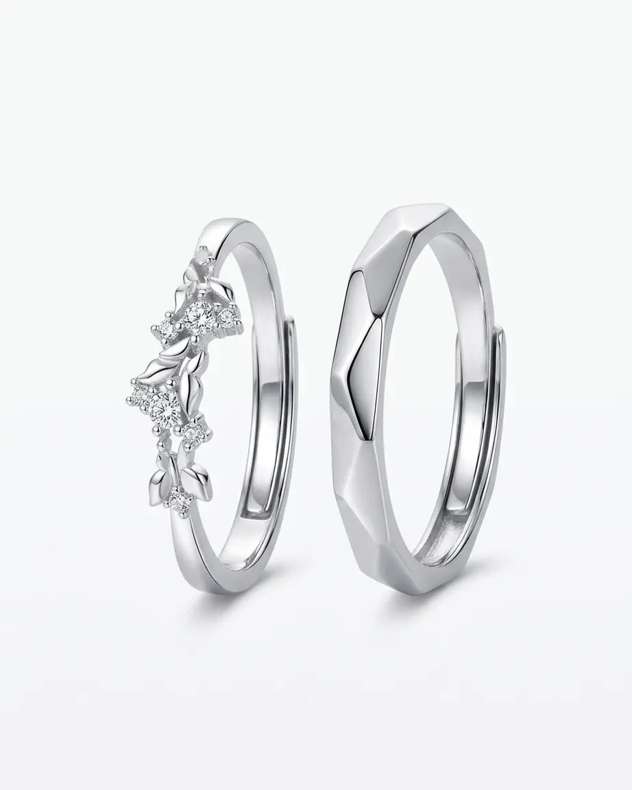 Powerfully Paired Love Bands -  Silver Ring by BLINGLANE