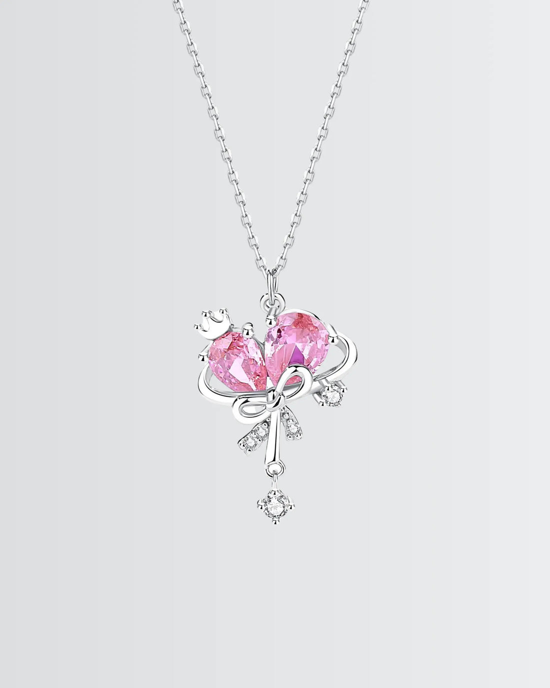Pretty In Bling Necklace - Silver Necklace by BLINGLANE