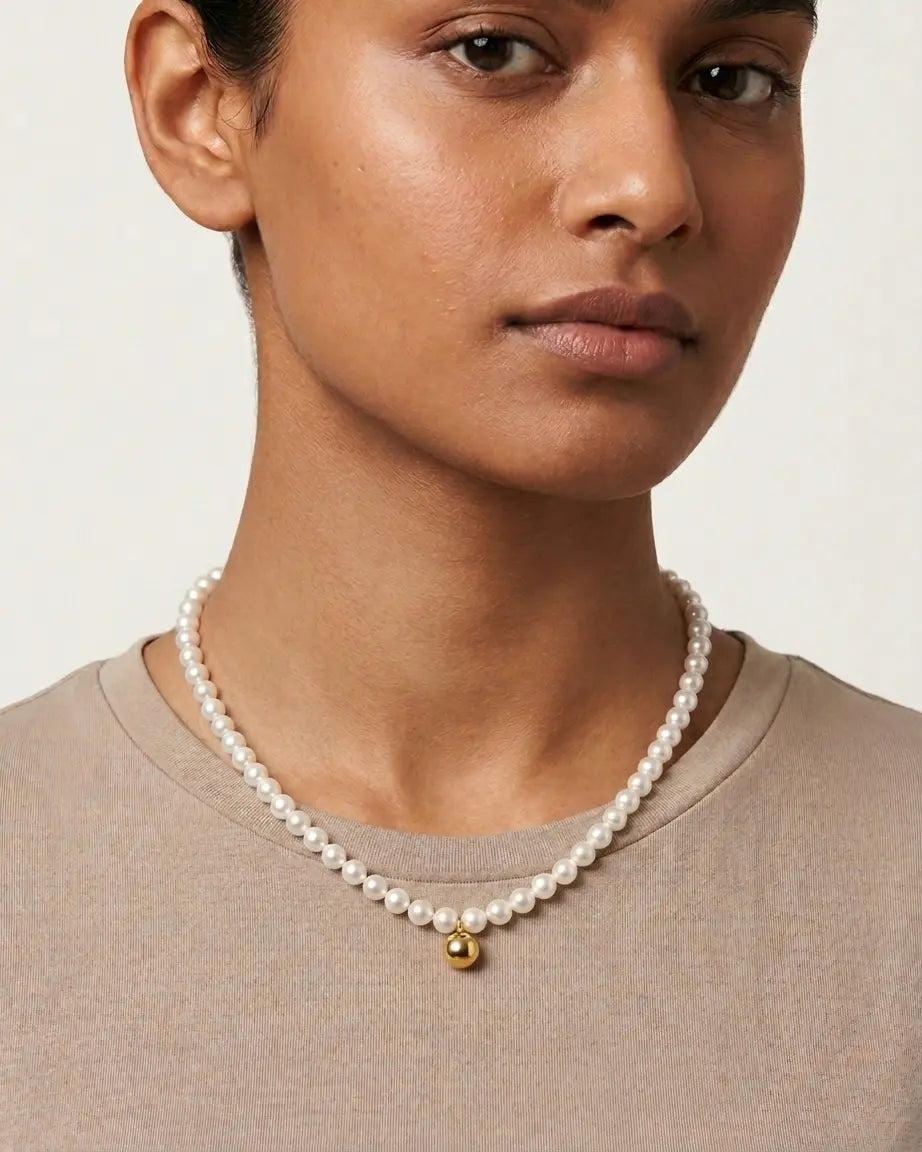 Purely Yours Pearl Necklace -  Silver Necklace by BLINGLANE