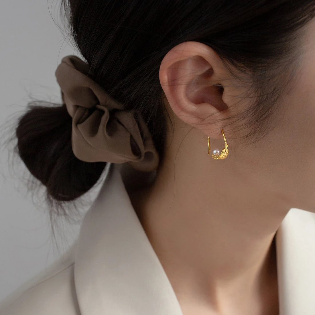 Créoles en perles exquises