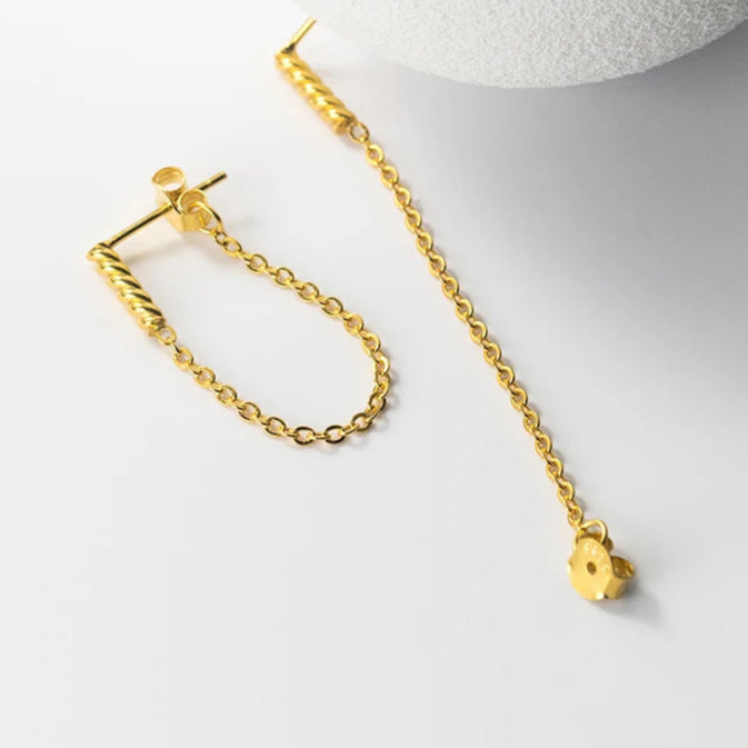 Twisted Spark Chain Earrings