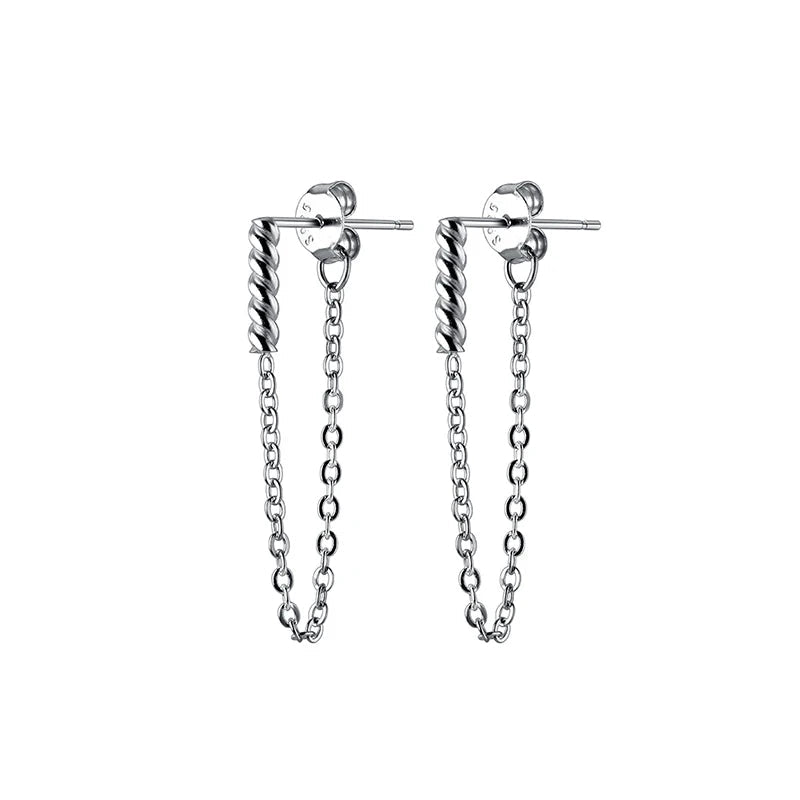 Twisted Spark Chain Earrings