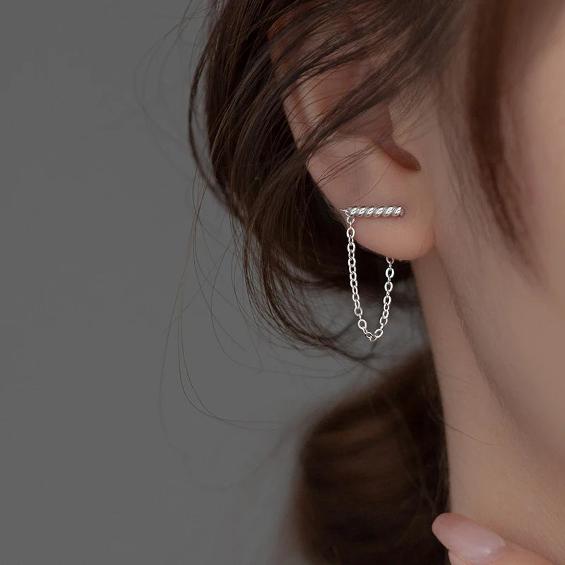 Twisted Spark Chain Earrings