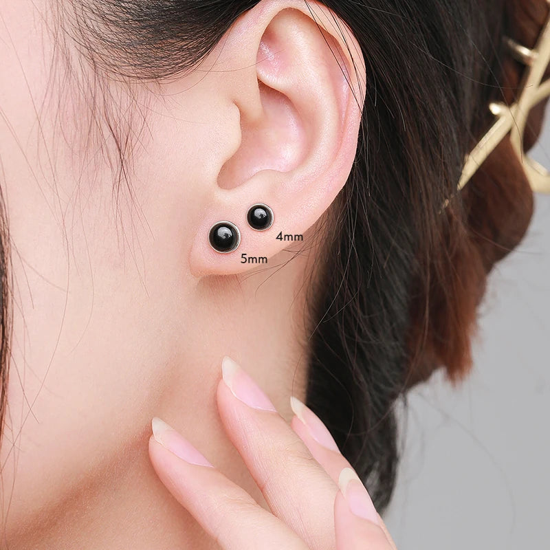 Black Onyx Aura Studs