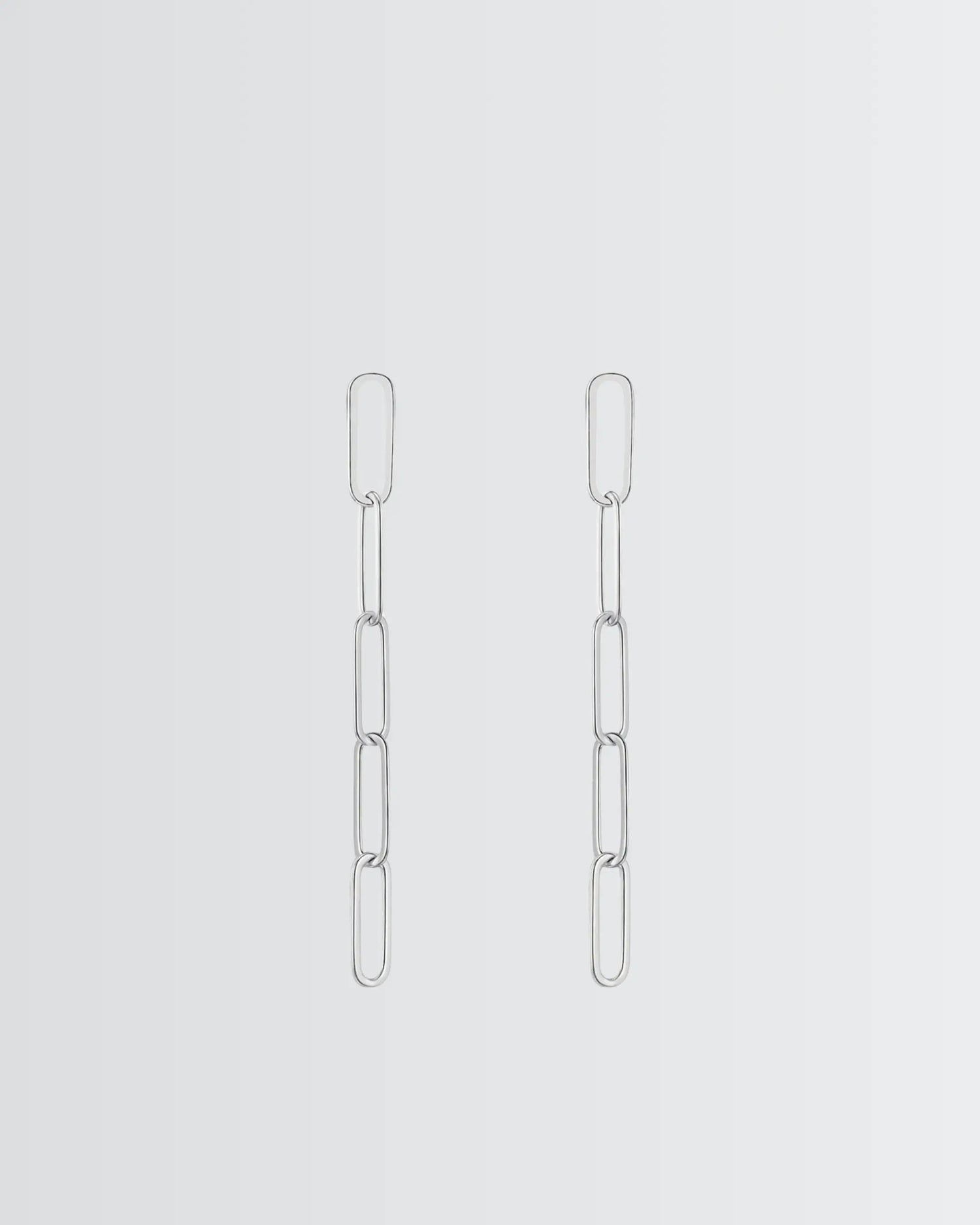 Shimmer Series Link Earrings -  Silver Earrings by BLINGLANE