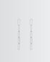 Shimmer Series Link Earrings -  Silver Earrings by BLINGLANE