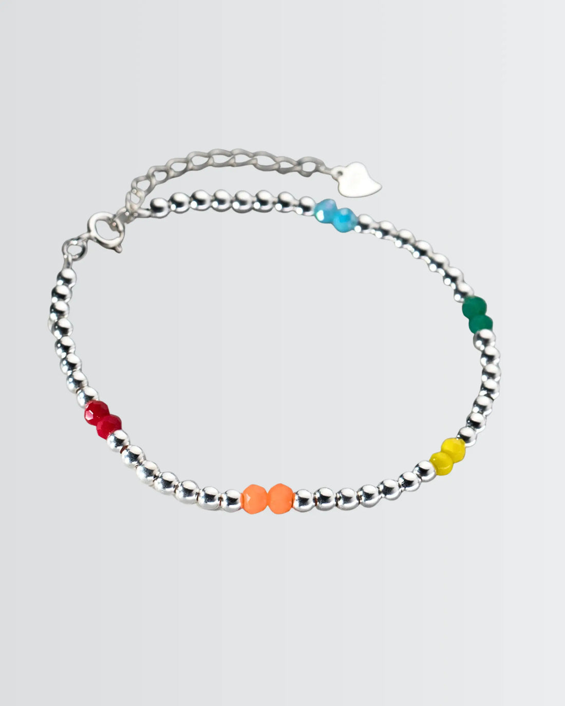 Silver Glow Beads Bracelet -  Silver Bracelet by BLINGLANE