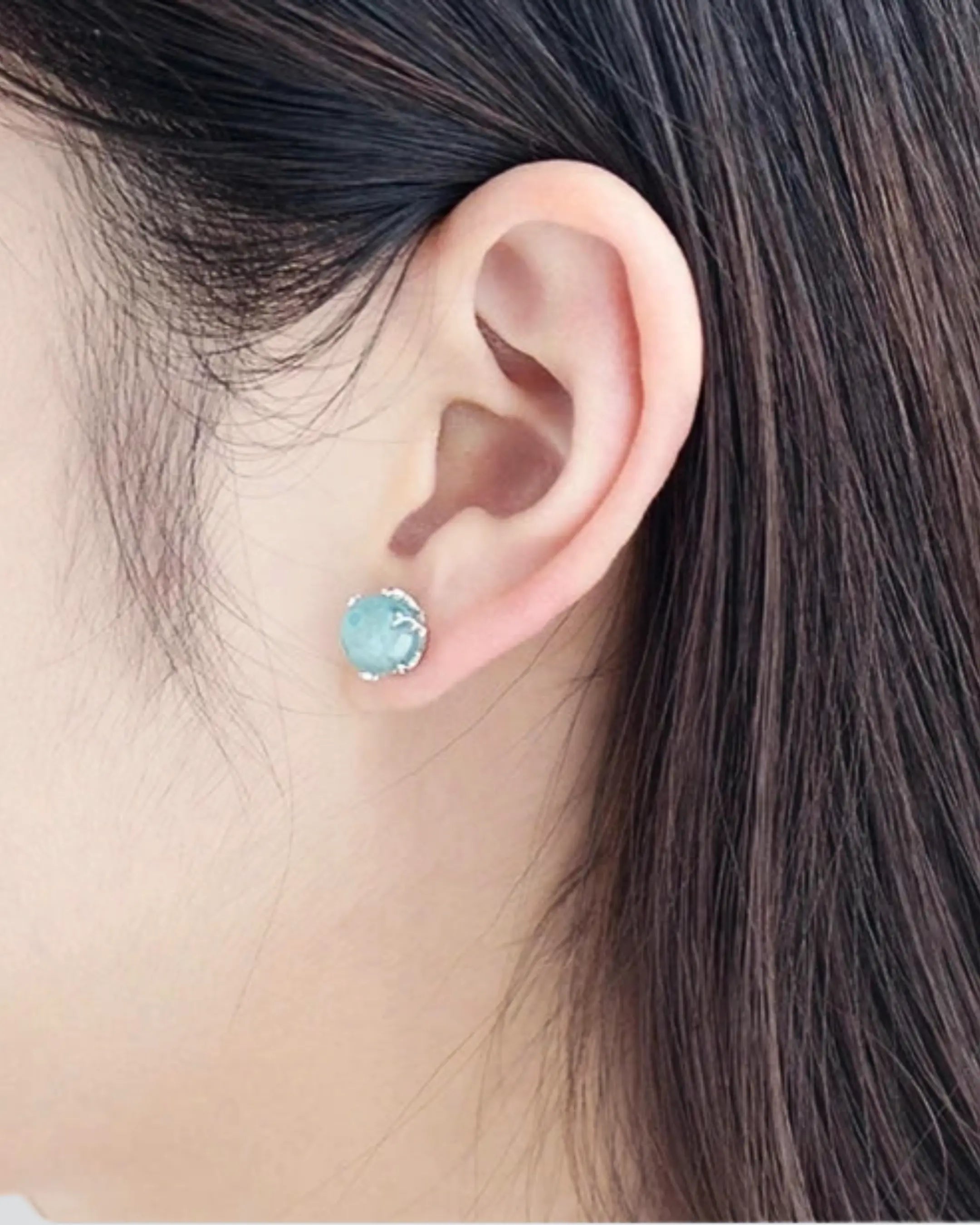 Silver Splash Minimal Studs -  Silver Earrings by BLINGLANE