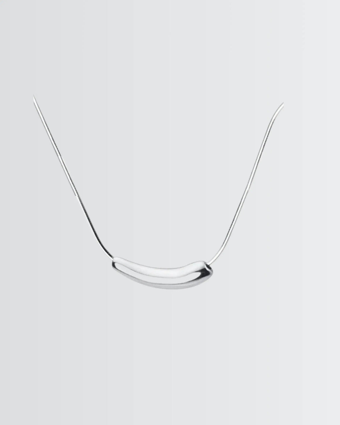 Sleek Radiance Necklace - Silver Necklace by BLINGLANE