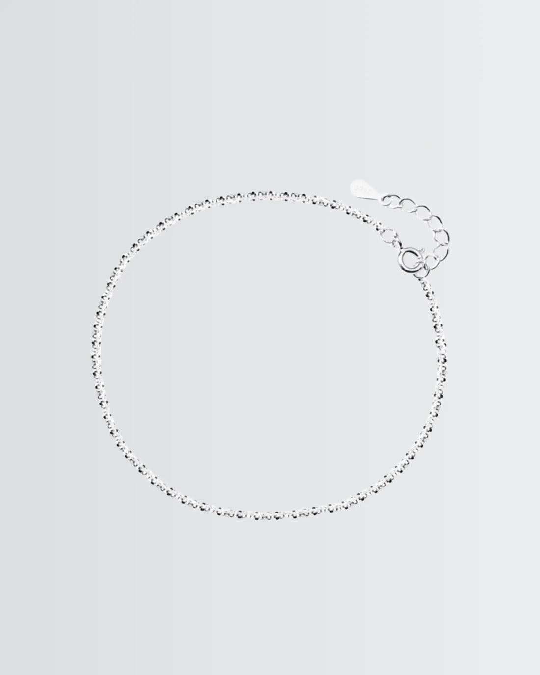 Sleek Strand Minimal Anklet - Silver Anklet by BLINGLANE
