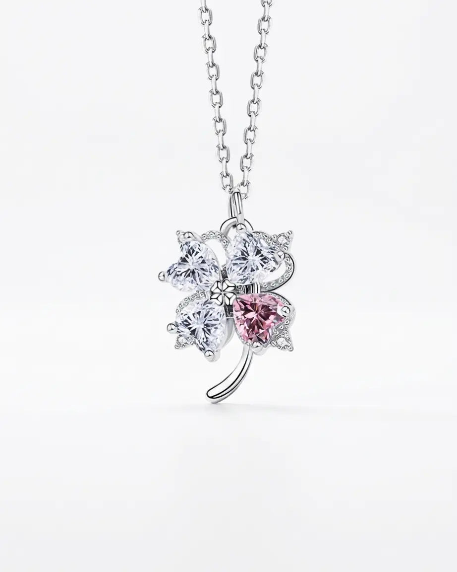 Spin &amp; Shine Clover Necklace -  Silver Necklace by BLINGLANE