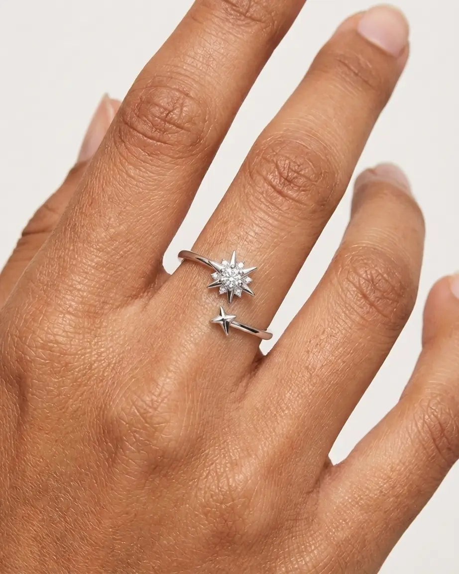 Stardust Spinner Ring -  Silver Ring by BLINGLANE