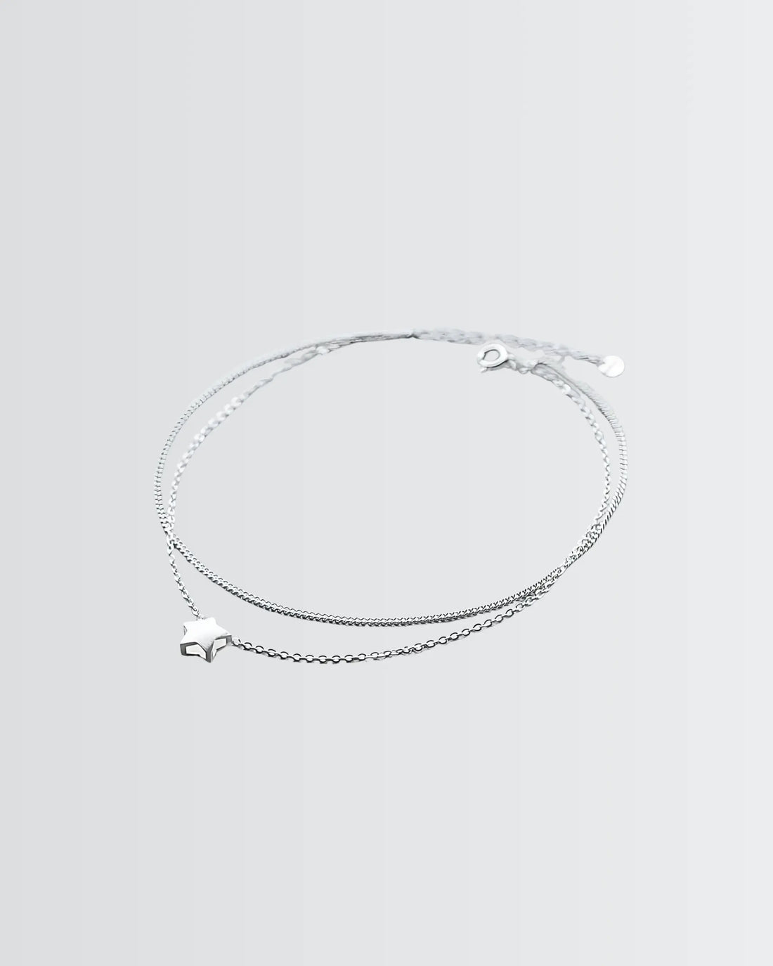 Starlight Layered Anklet - Silver Anklet by BLINGLANE