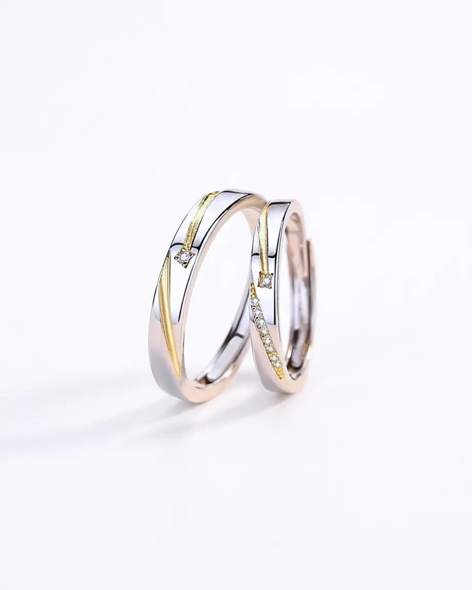 Starlit Promise Forever Love Bands - Silver Ring by BLINGLANE