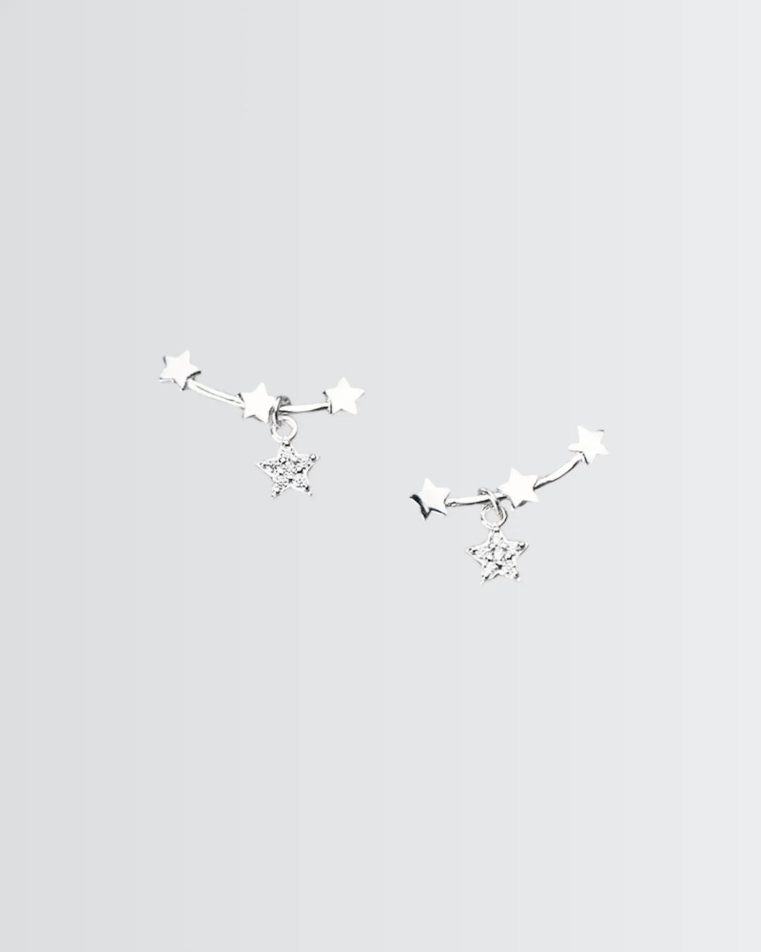 Starlite Minimal Studs -  Silver Earrings by BLINGLANE