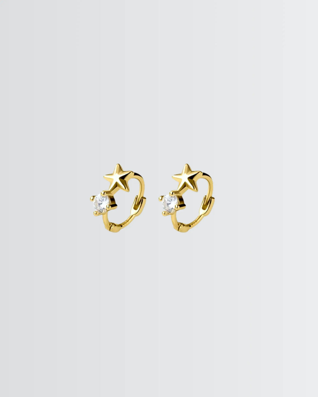 Starry Shine Mini Hoops - Silver Earrings by BLINGLANE