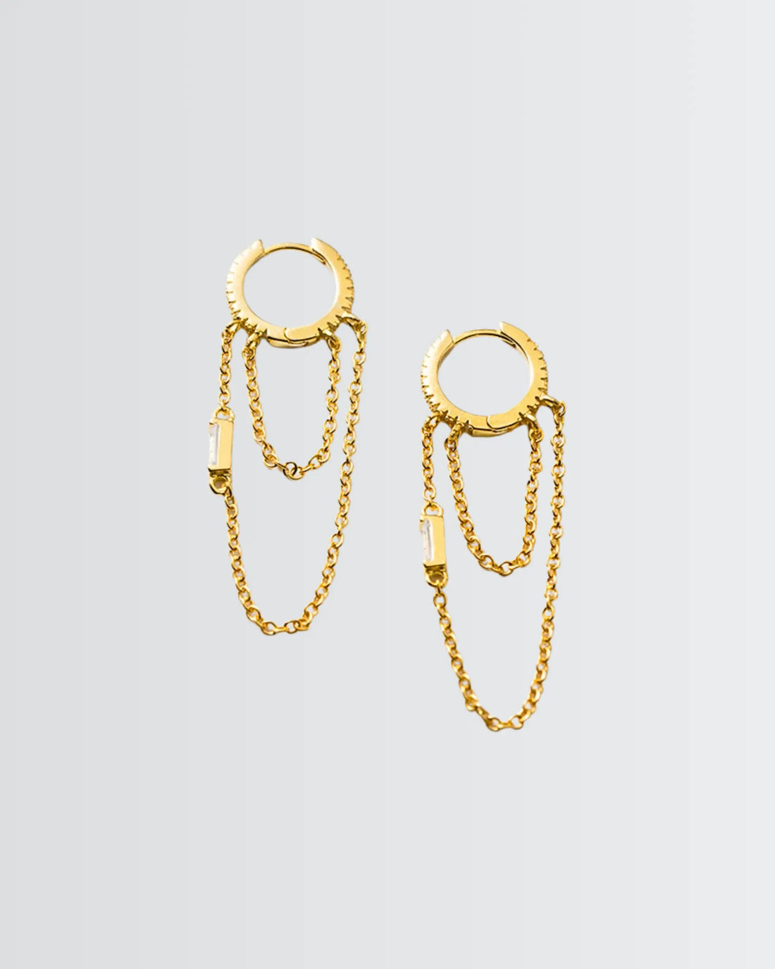 Statement Swing Earrings - Silver Earrings by BLINGLANE