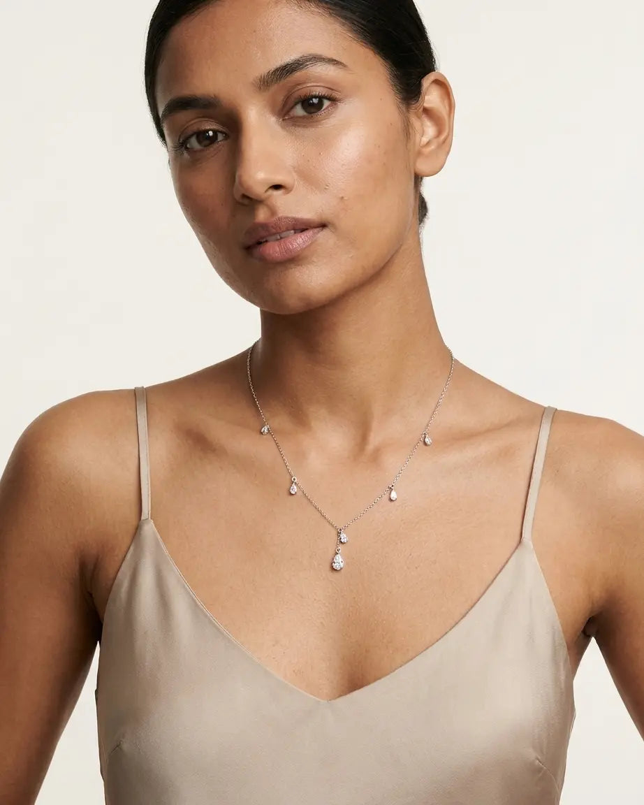 Subtle Luxe Minimal Necklace -  Silver Necklace by BLINGLANE