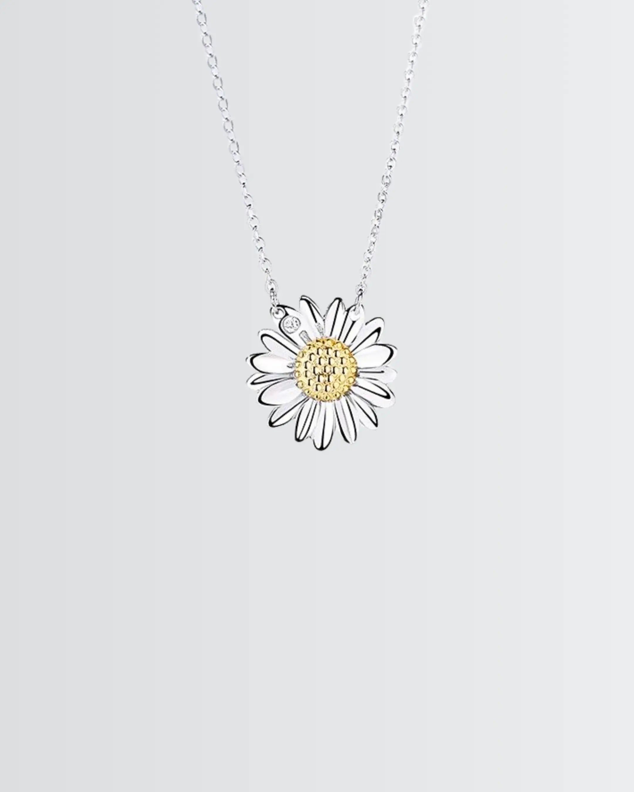 Sunflower Dreams Necklace -  Silver Necklace by BLINGLANE
