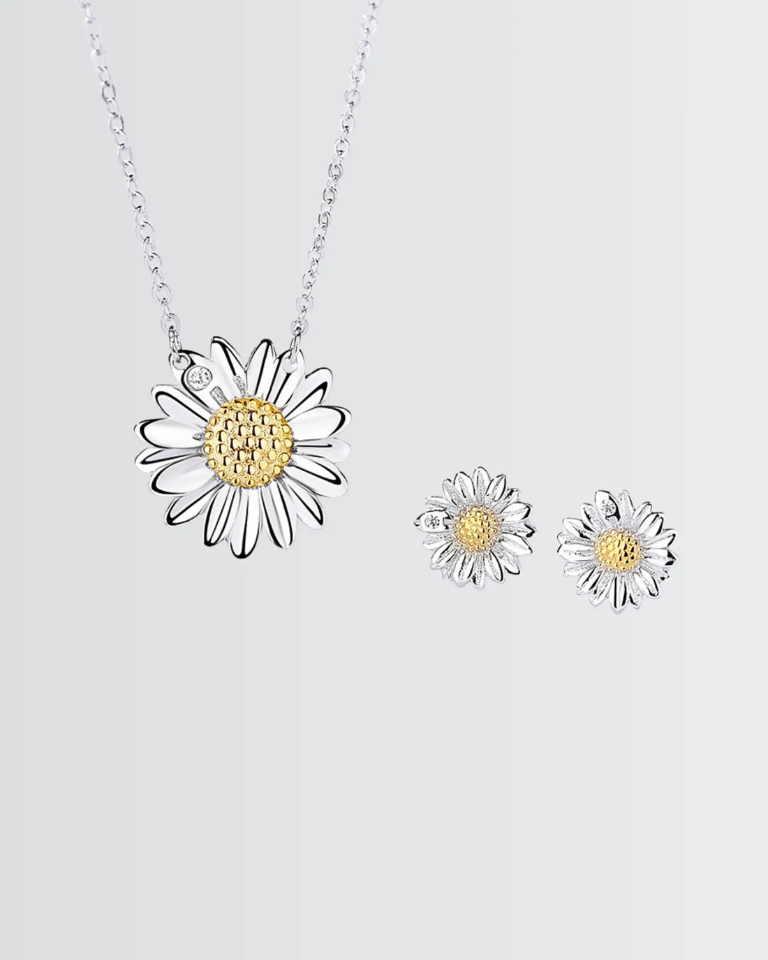 Sunflower Dreams Necklace -  Silver Necklace by BLINGLANE