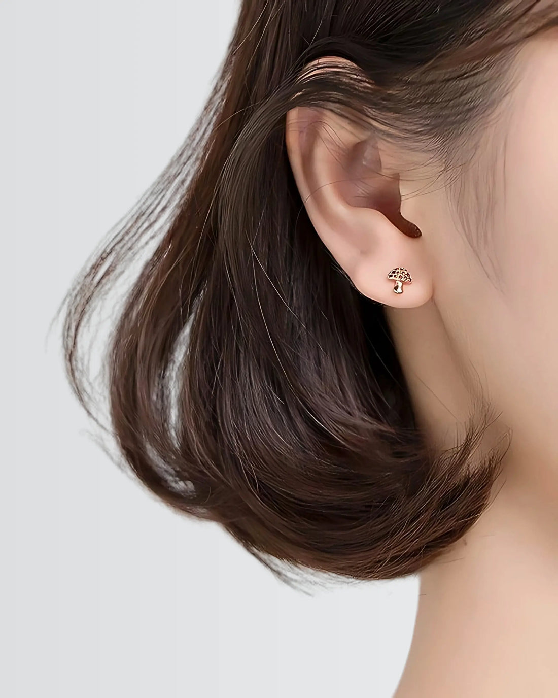Super Mushroom Studs -  Silver Earrings by BLINGLANE