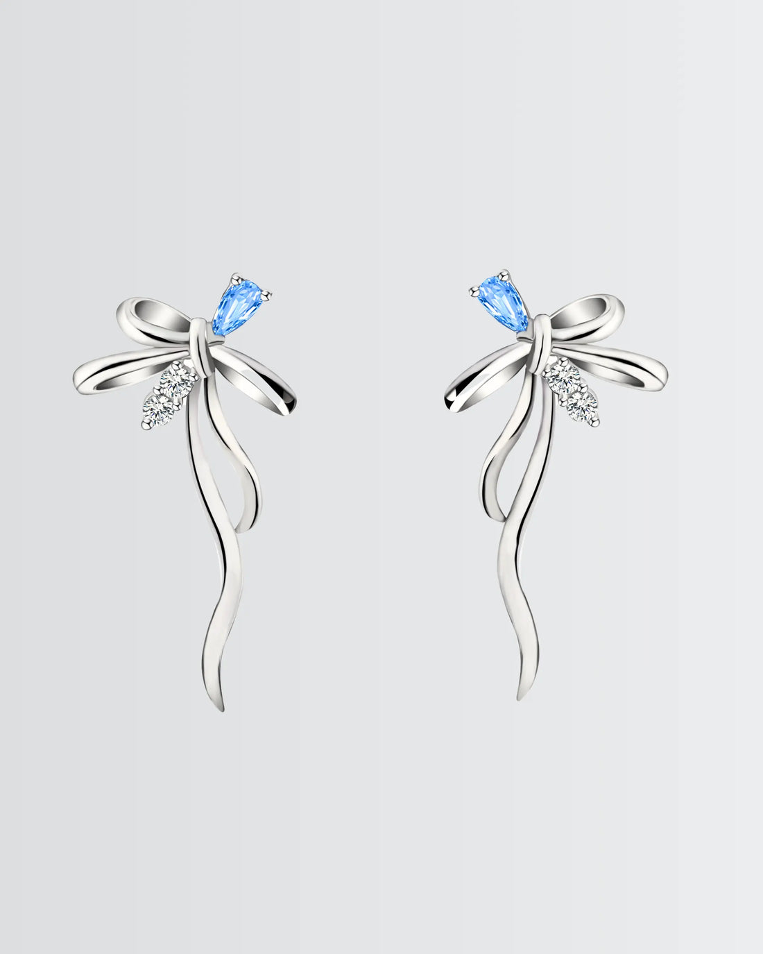 The Silk Twist Earrings -  Silver Earrings by BLINGLANE