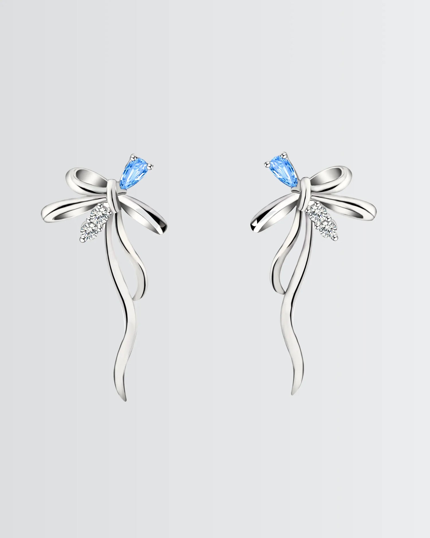 The Silk Twist Earrings -  Silver Earrings by BLINGLANE