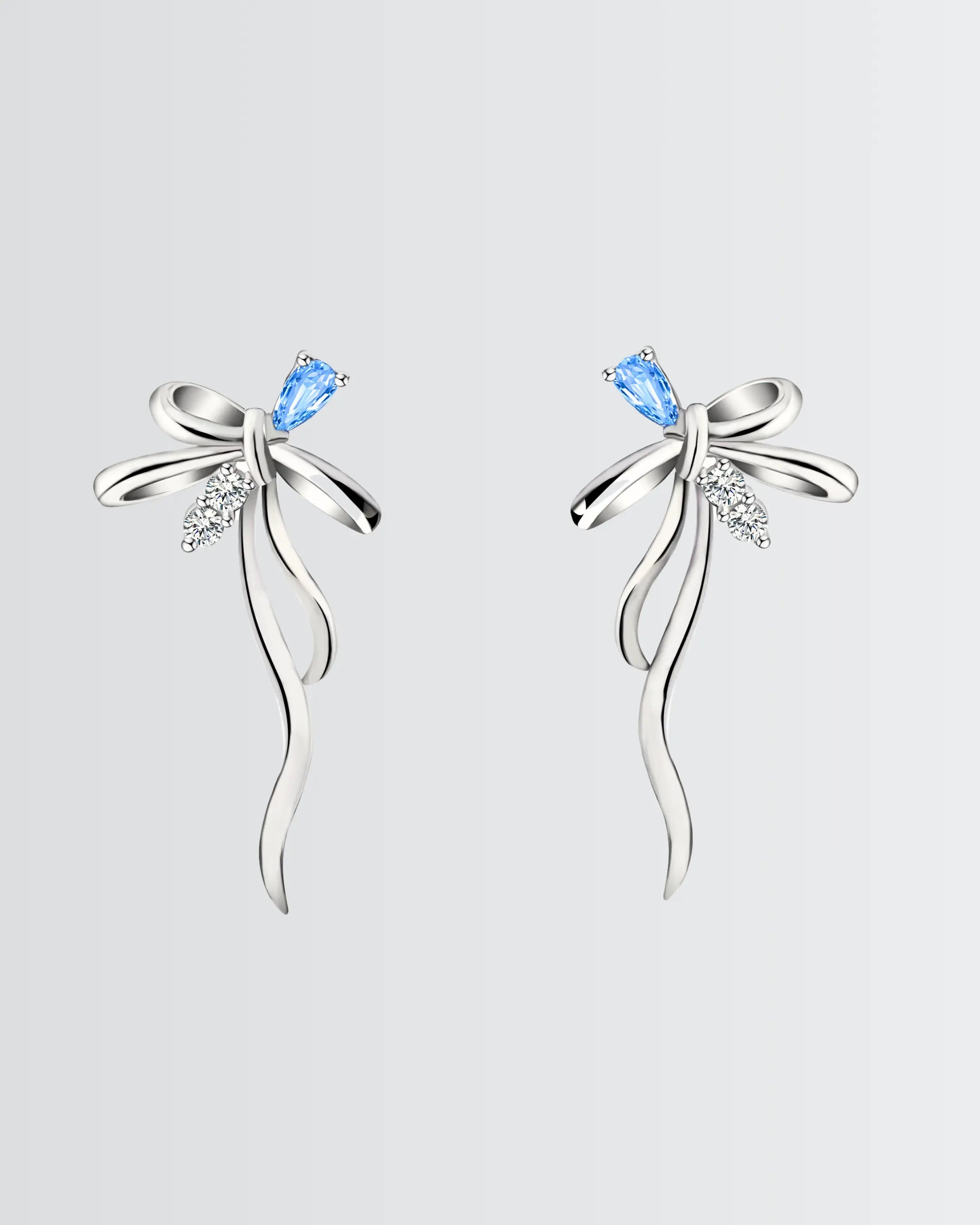 The Silk Twist Earrings -  Silver Earrings by BLINGLANE