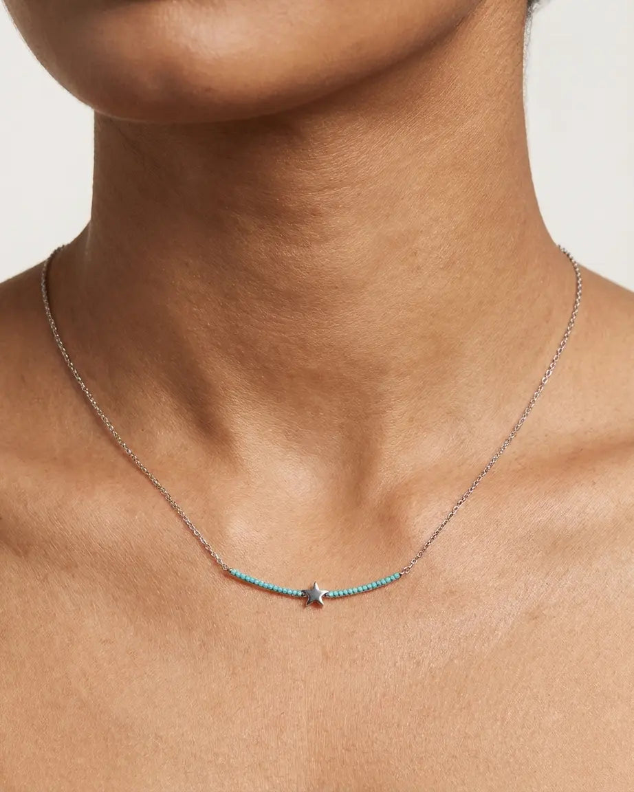 The Sweet Star Bling Necklace -  Silver Necklace by BLINGLANE