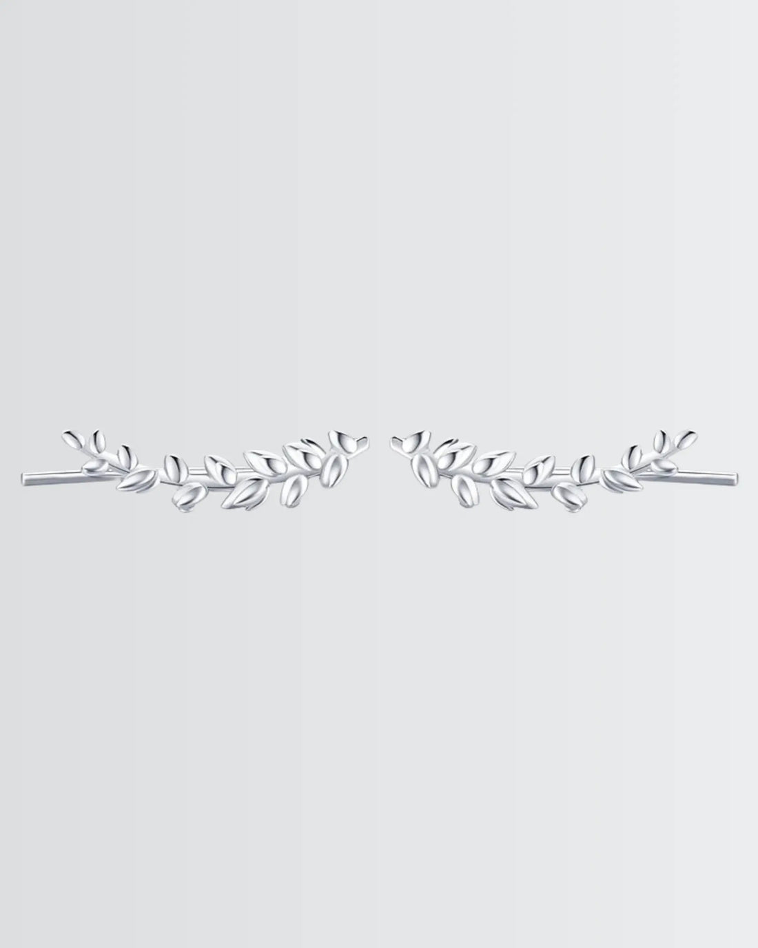 Tiny Twig Ear Climbers - Silver Earrings by BLINGLANE