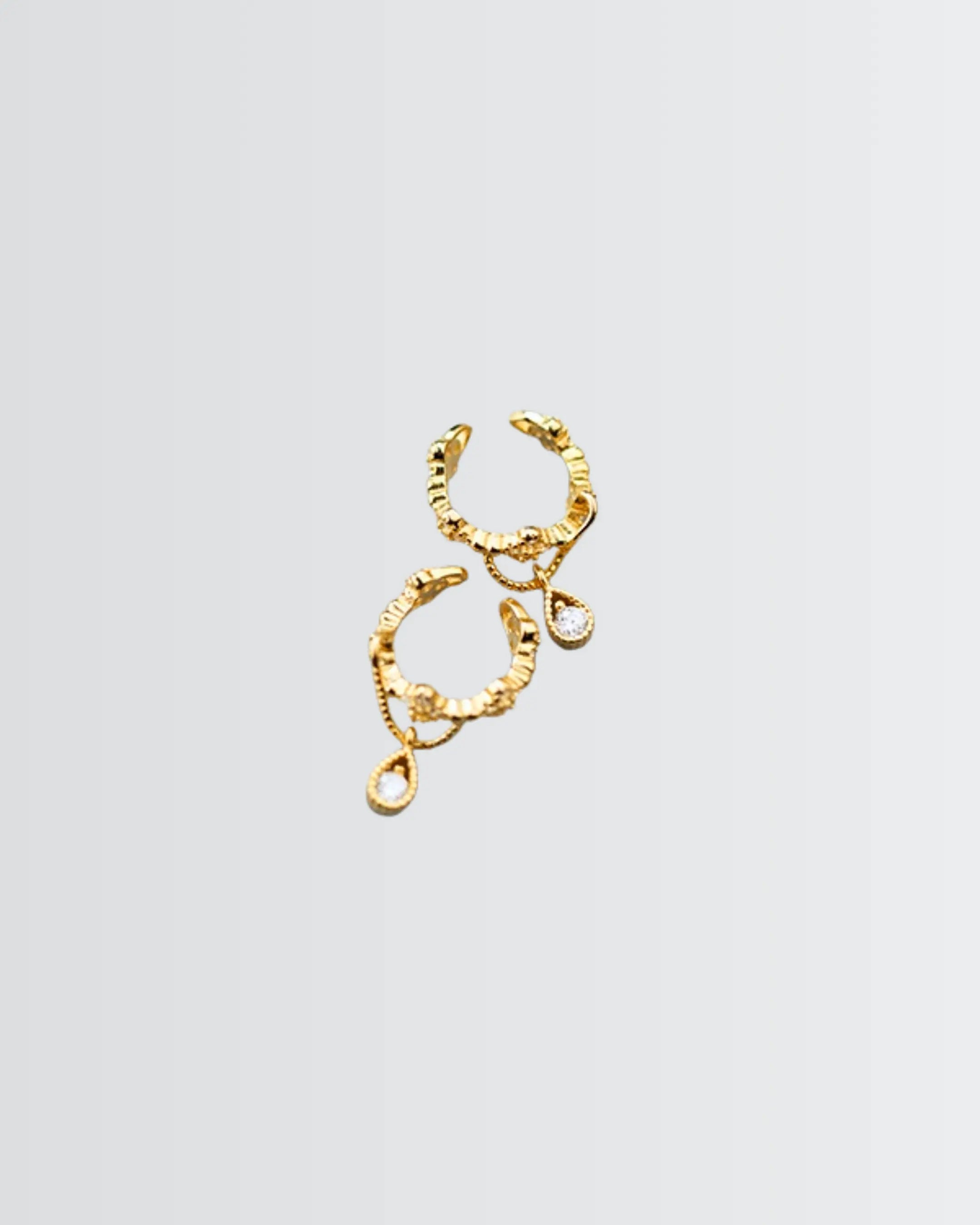 Tiny Twinkle Ear Cuffs -  Silver Earrings by BLINGLANE