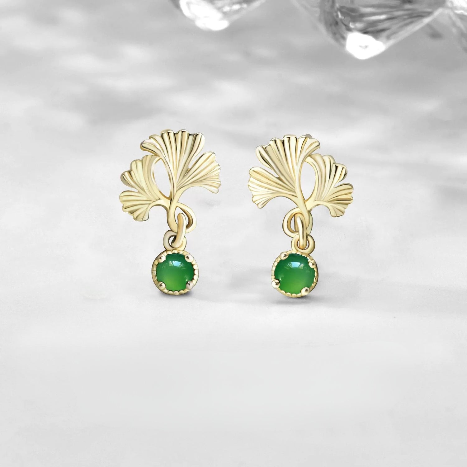 Golden Ginkgo Earrings