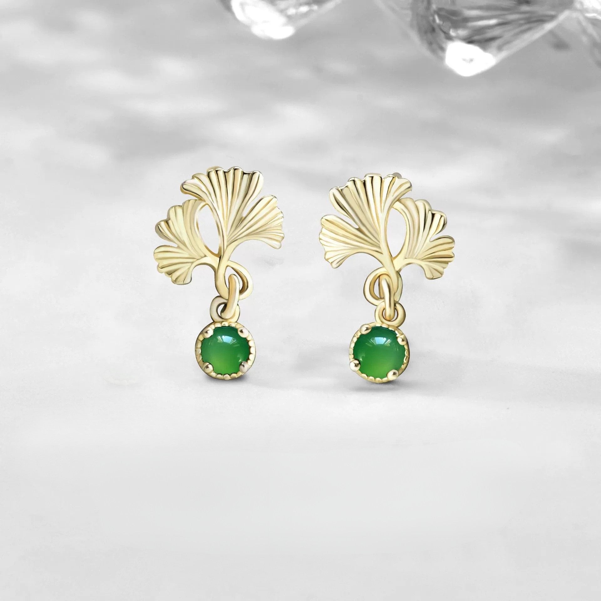 Golden Ginkgo Earrings