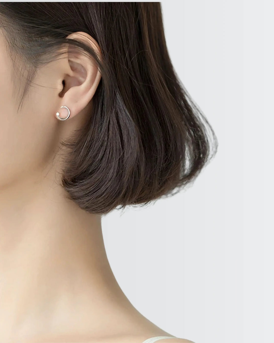 Wear The Curve Minimal Studs -  Silver Earrings by BLINGLANE