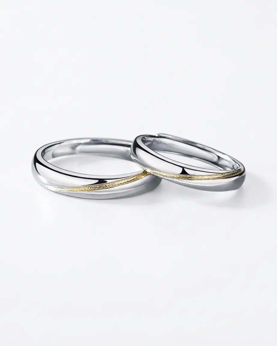 You Are My Light Love Bands -  Silver Ring by BLINGLANE