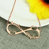 Personalize Your Names Infinity Heart Necklace - Blinglane