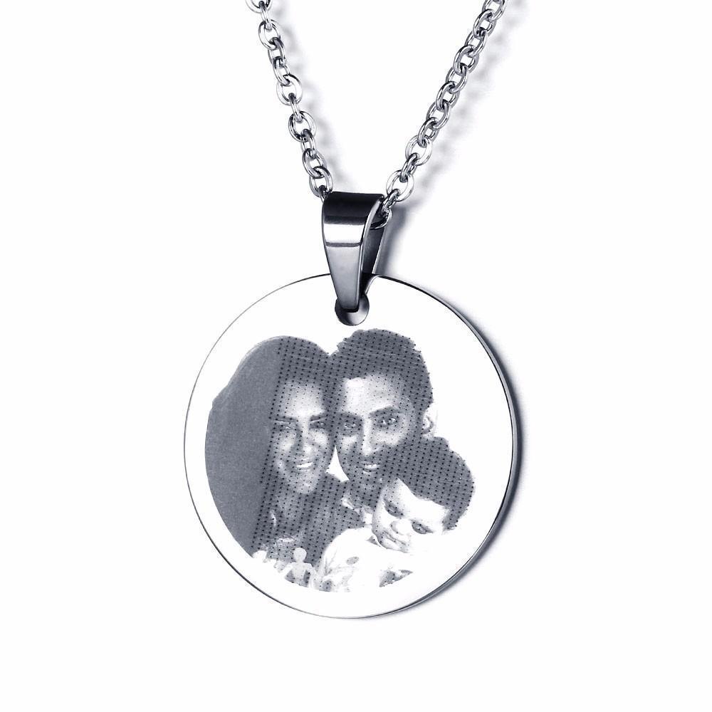 Personalize Your Photo &amp; Message Engraved Necklace - Blinglane