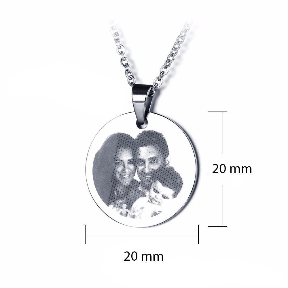 Personalize Your Photo &amp; Message Engraved Necklace - Blinglane