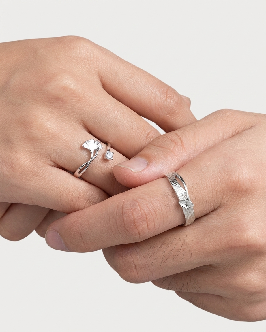 Timeless Leaves Love Bands