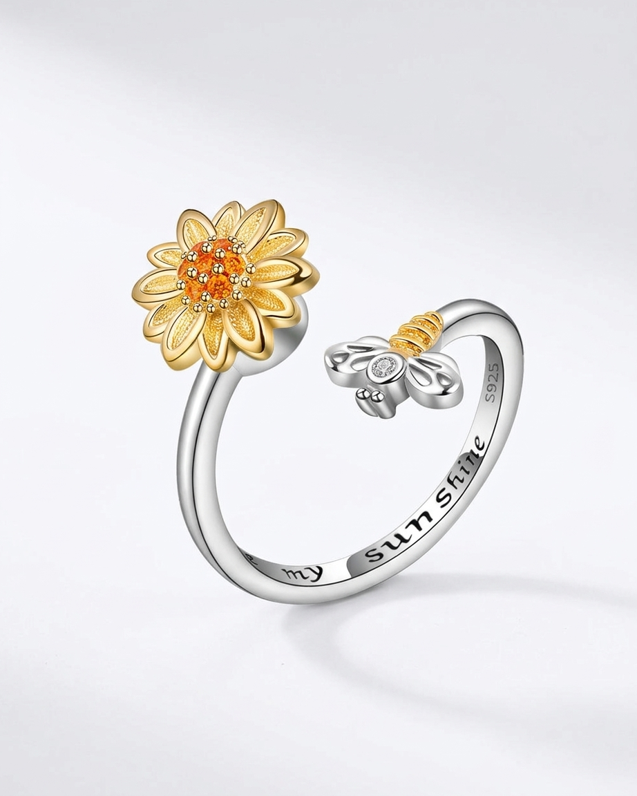 Bee Kind Bloom Bright Spinner Ring